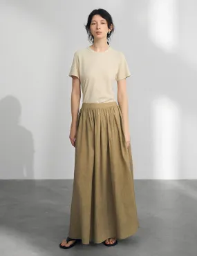 Khaki Midi Skirt