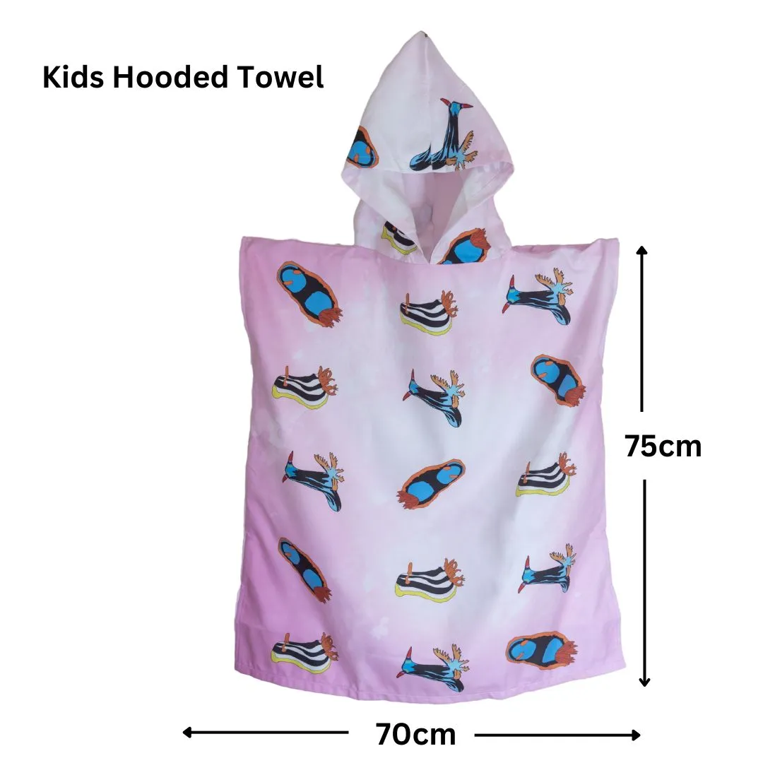 Kids Hooded Towel - Pink Nudis