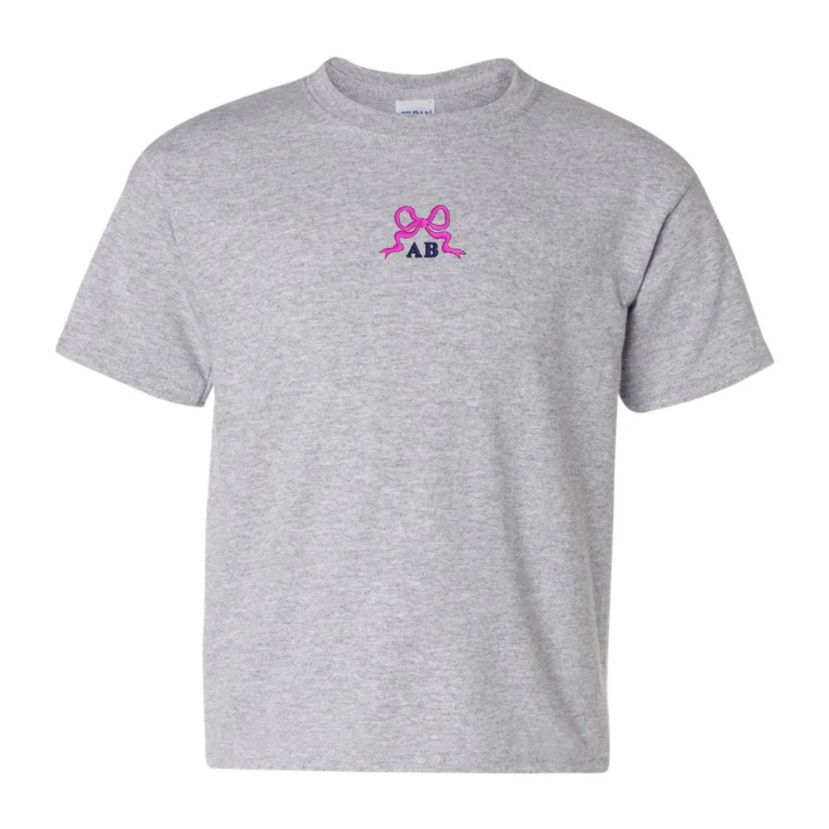 Kids Monogrammed 'Tiny Bow' T-Shirt