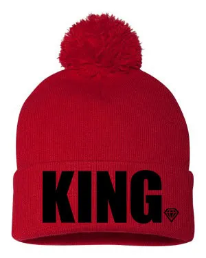 KING OR QUEEN POM POM BEANIE