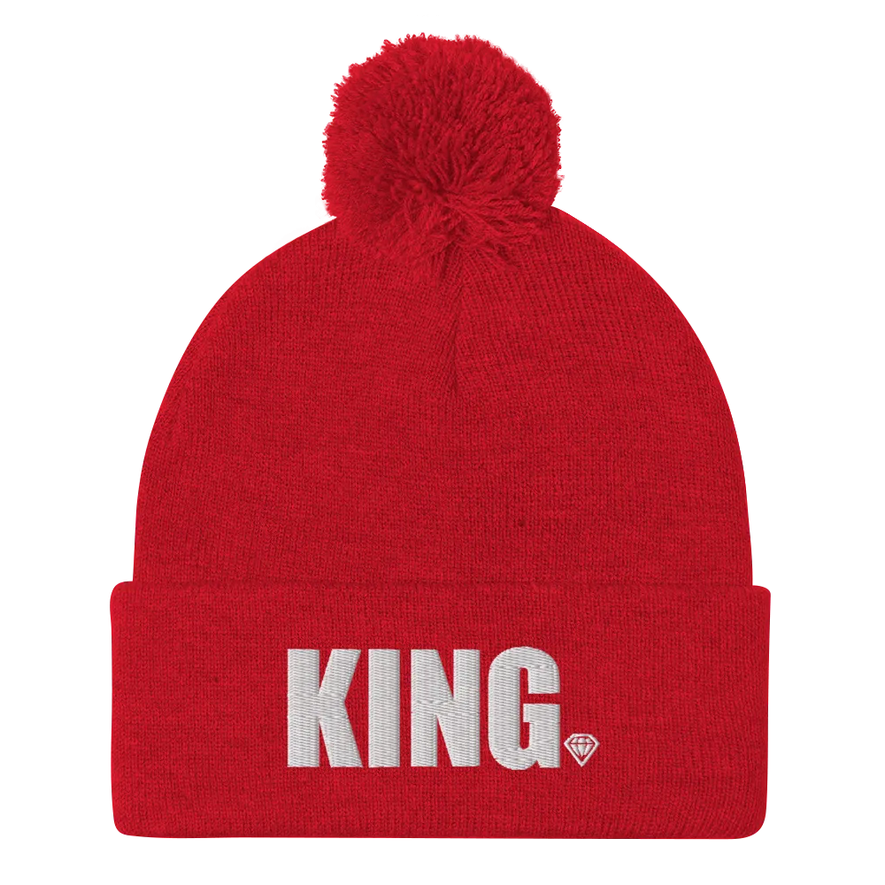 KING OR QUEEN POM POM BEANIE