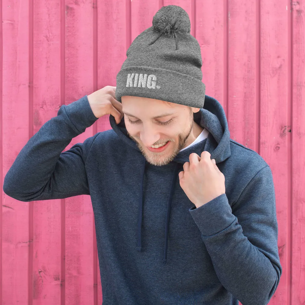 KING OR QUEEN POM POM BEANIE