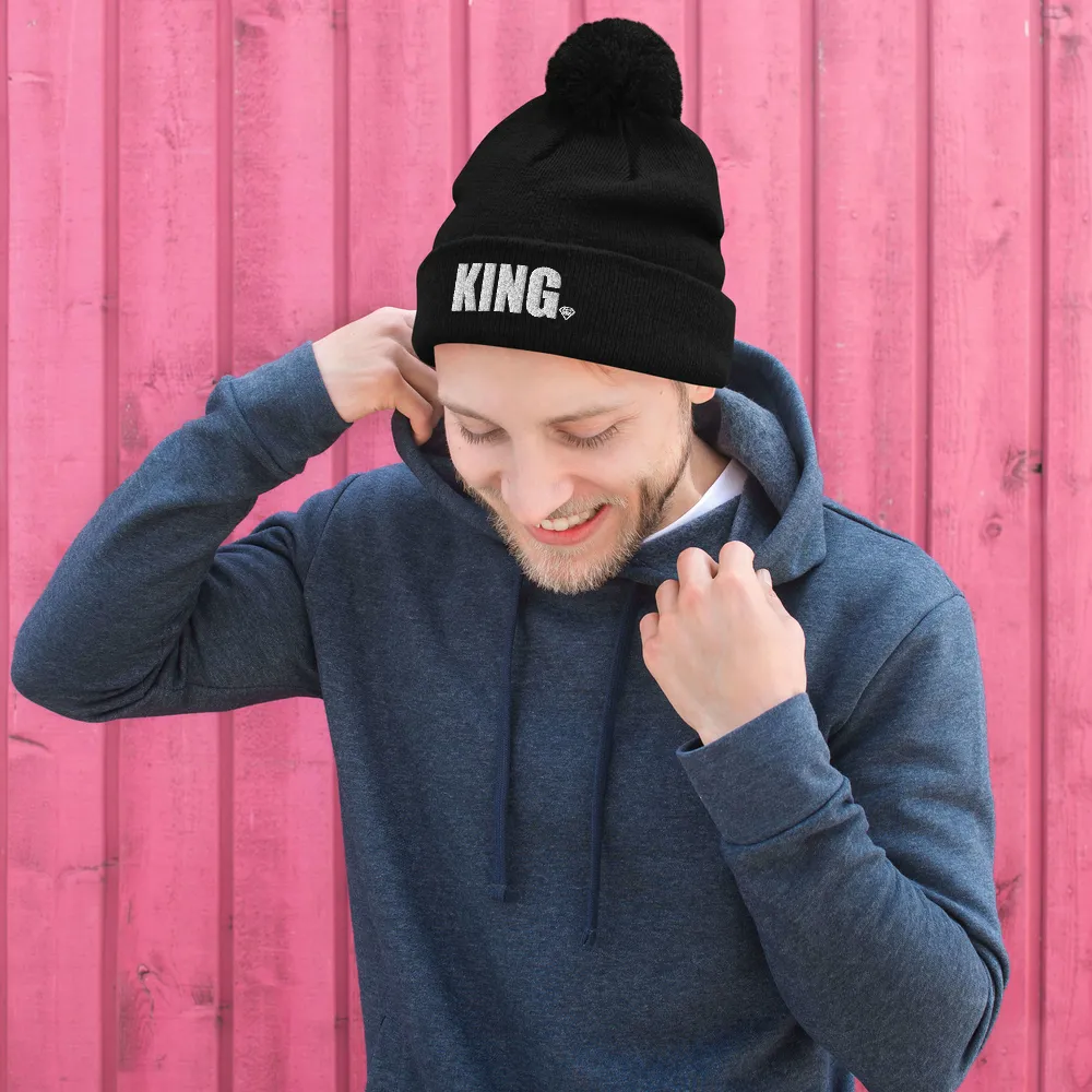 KING OR QUEEN POM POM BEANIE