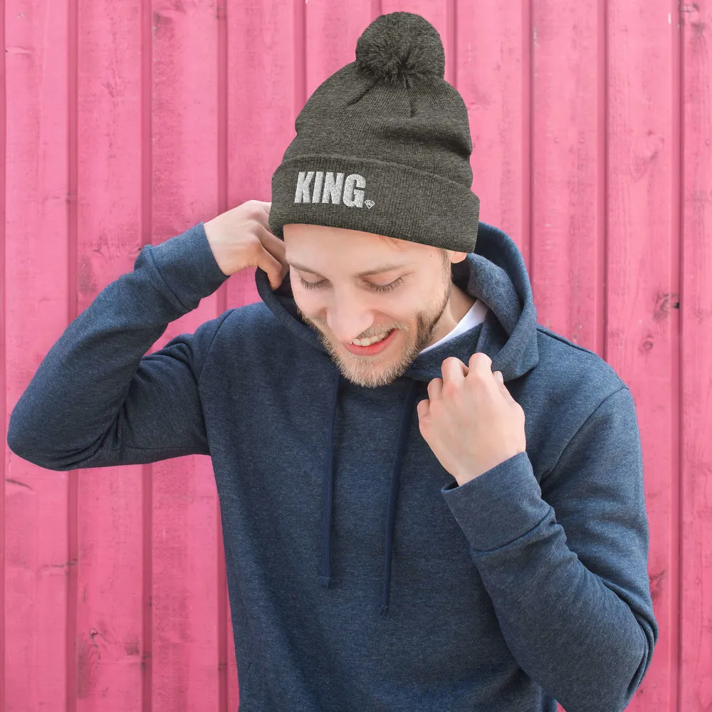 KING OR QUEEN POM POM BEANIE