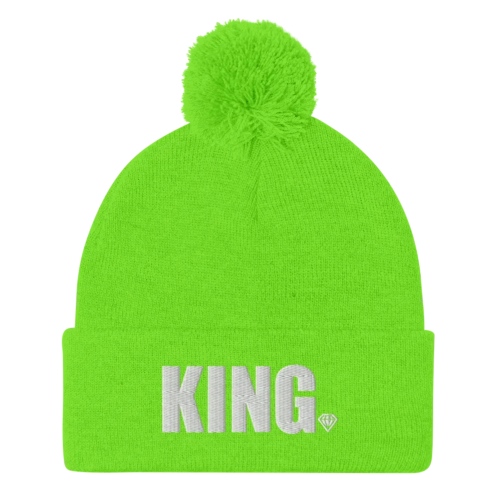 KING OR QUEEN POM POM BEANIE