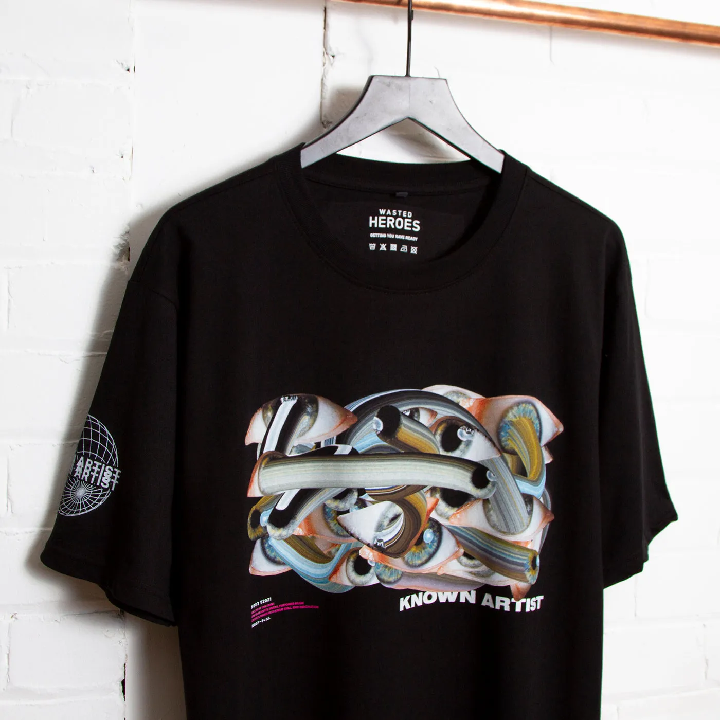 Known Artist 003 Front Print - Tshirt - Black