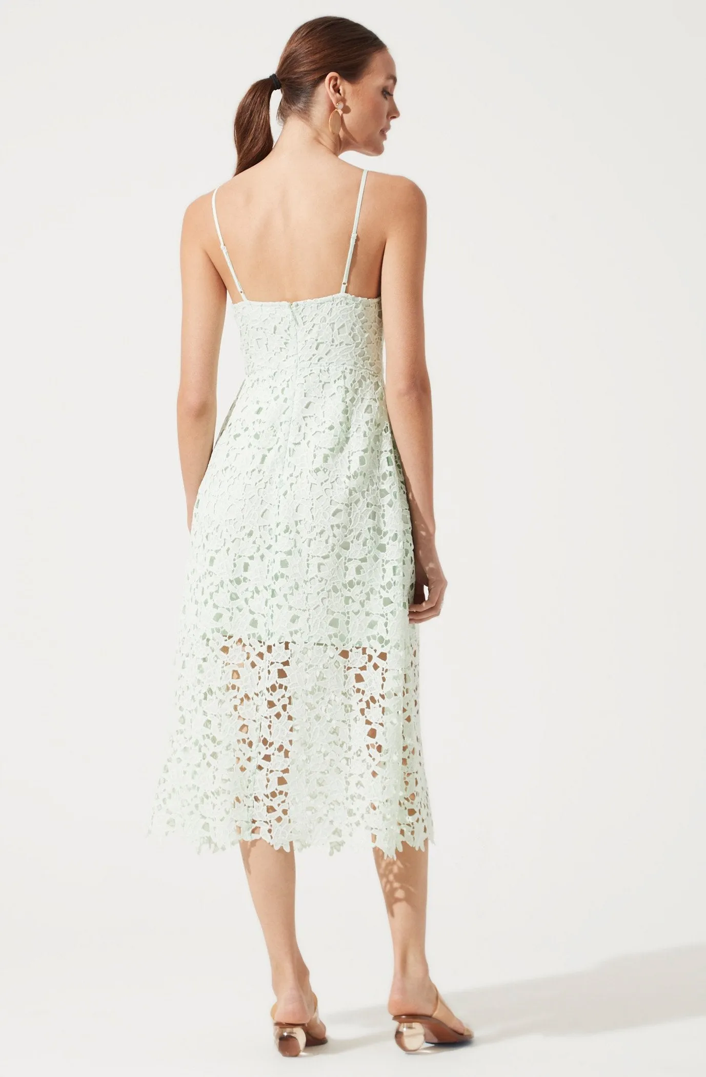 Lace A Line Midi Dress