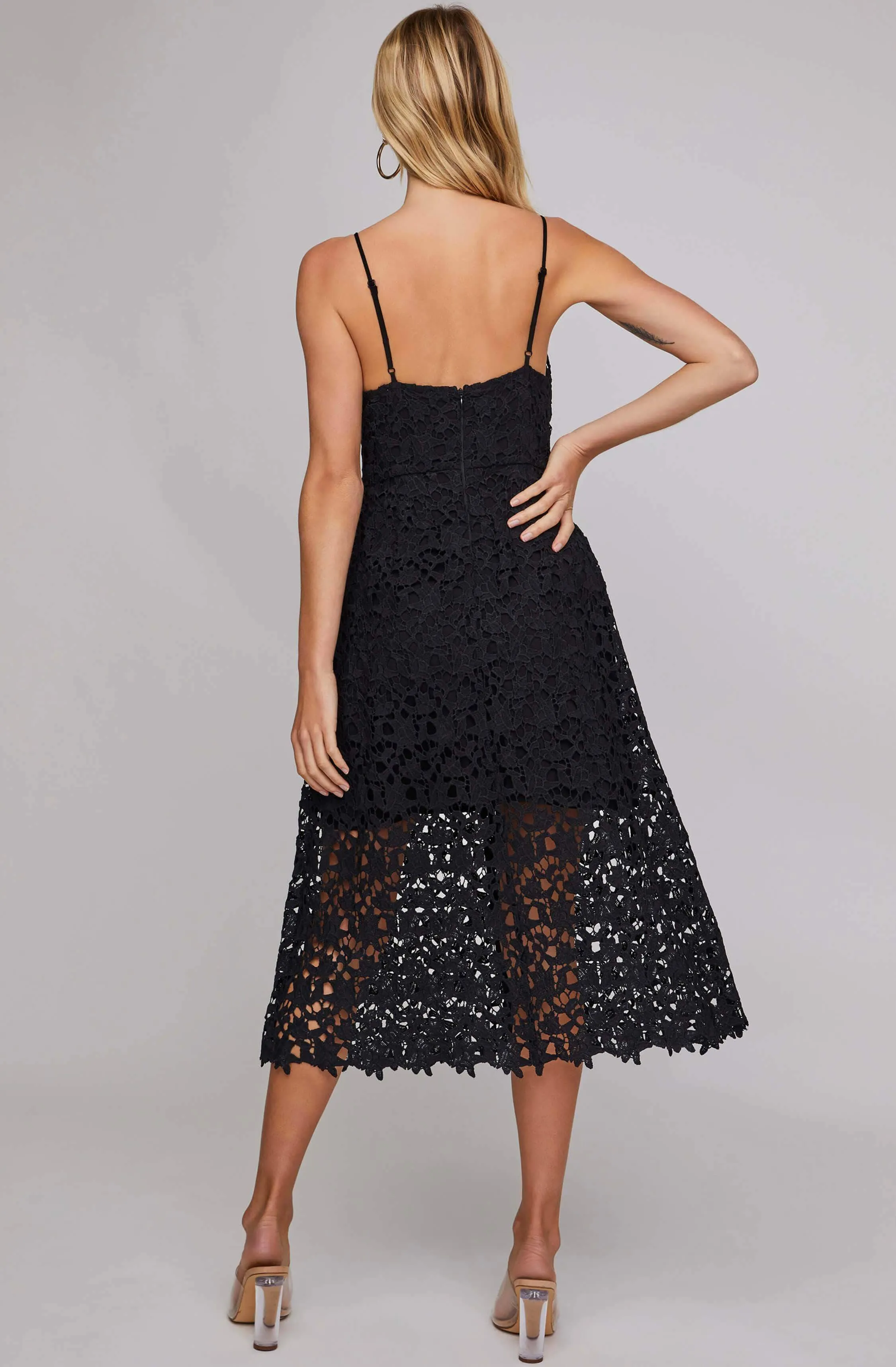 Lace A Line Midi Dress