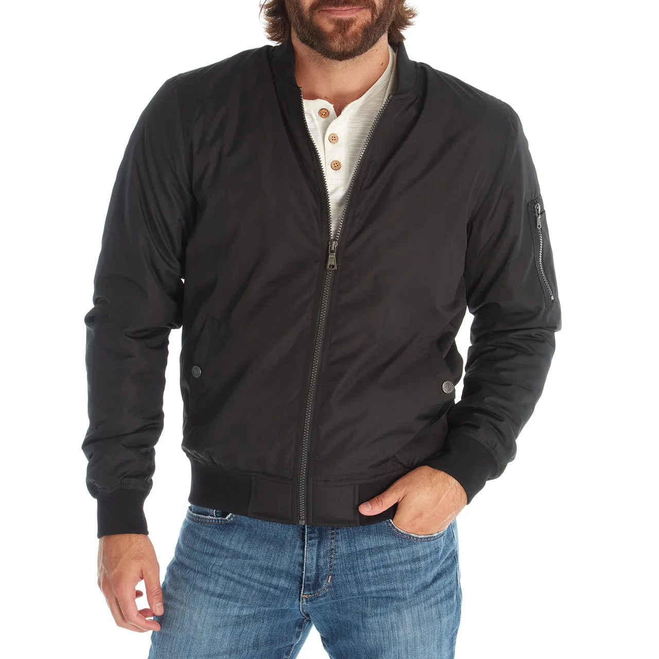 Lewis Sherpa Lined Bomber Jacket