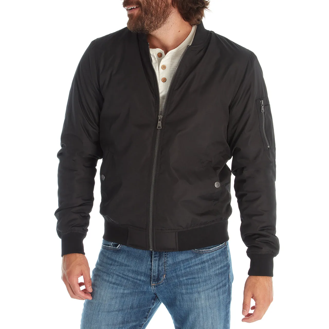 Lewis Sherpa Lined Bomber Jacket