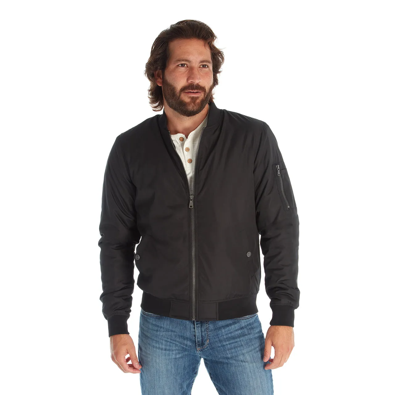 Lewis Sherpa Lined Bomber Jacket