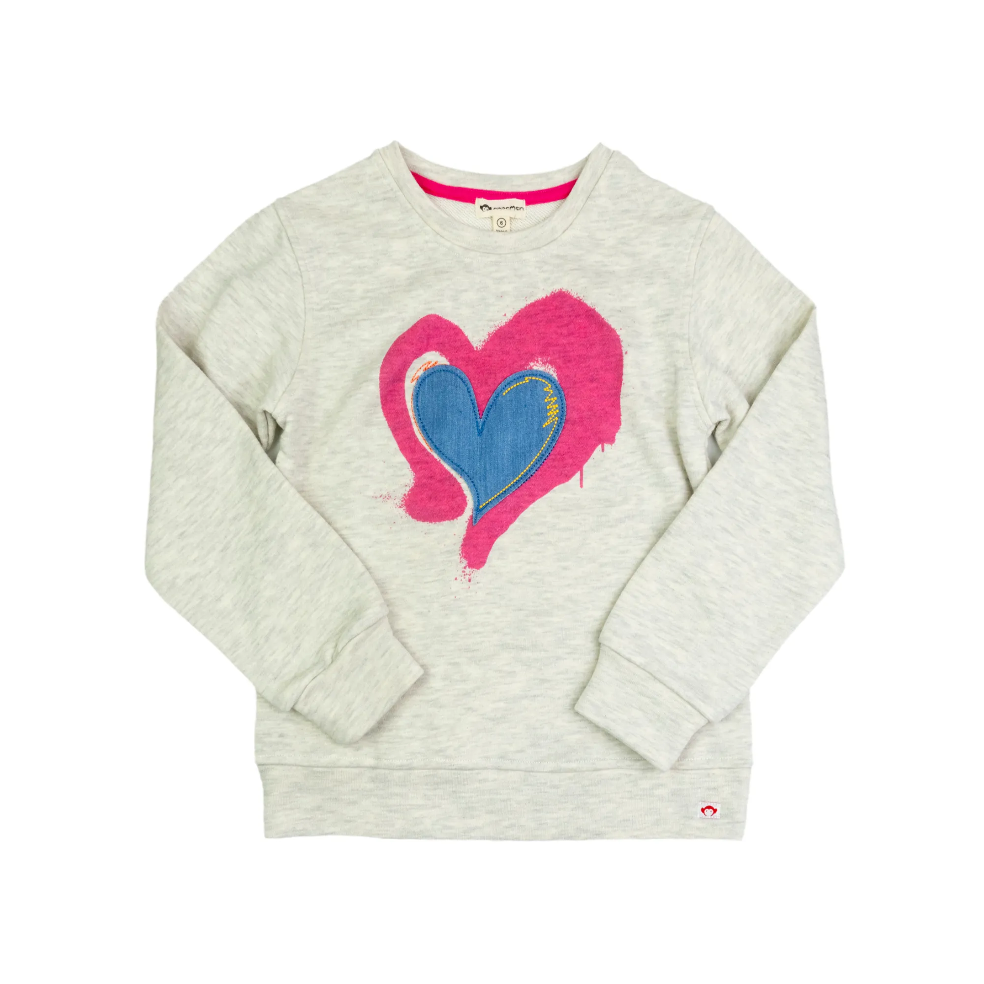 Light Grey Ruby Heart Sweatshirt