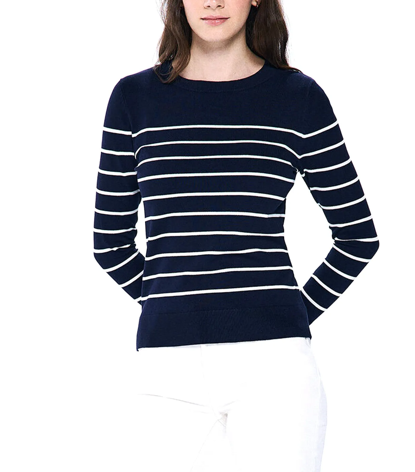 Lightweight Buttoned Cuff Jumper
 Navy