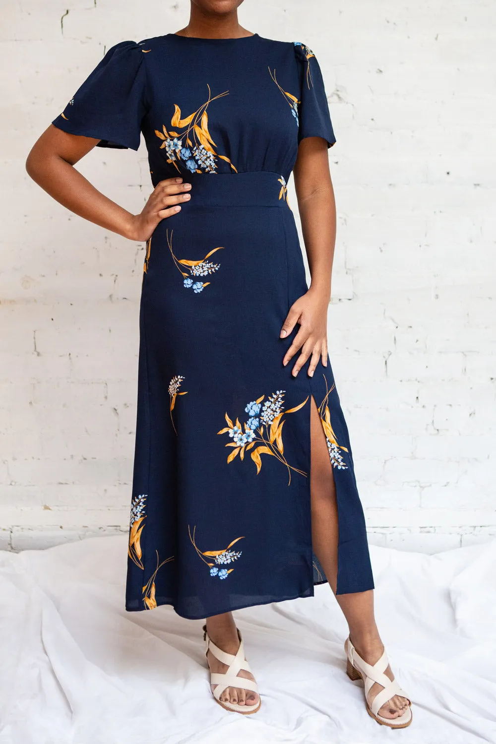 Lili-Jade | Floral Midi Dress with Slit