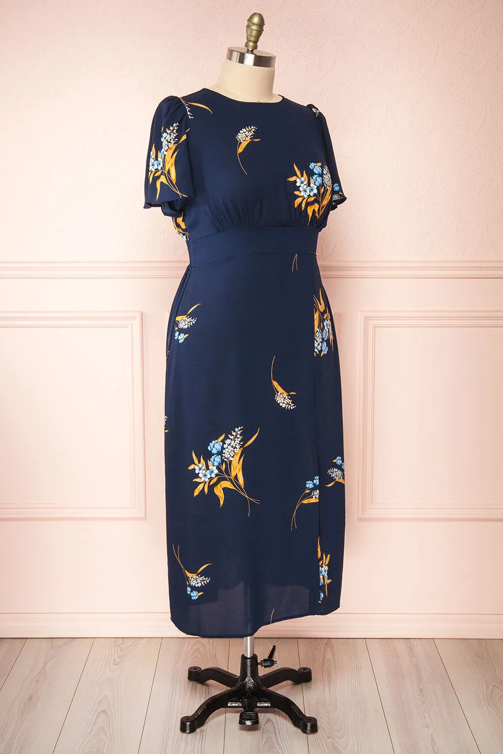 Lili-Jade | Floral Midi Dress with Slit