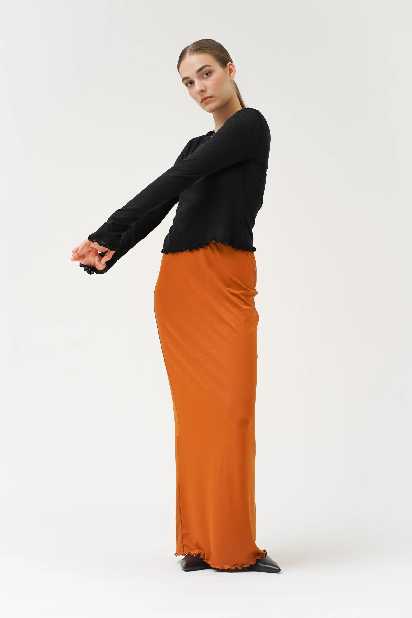 Mae Maxi Skirt Almond