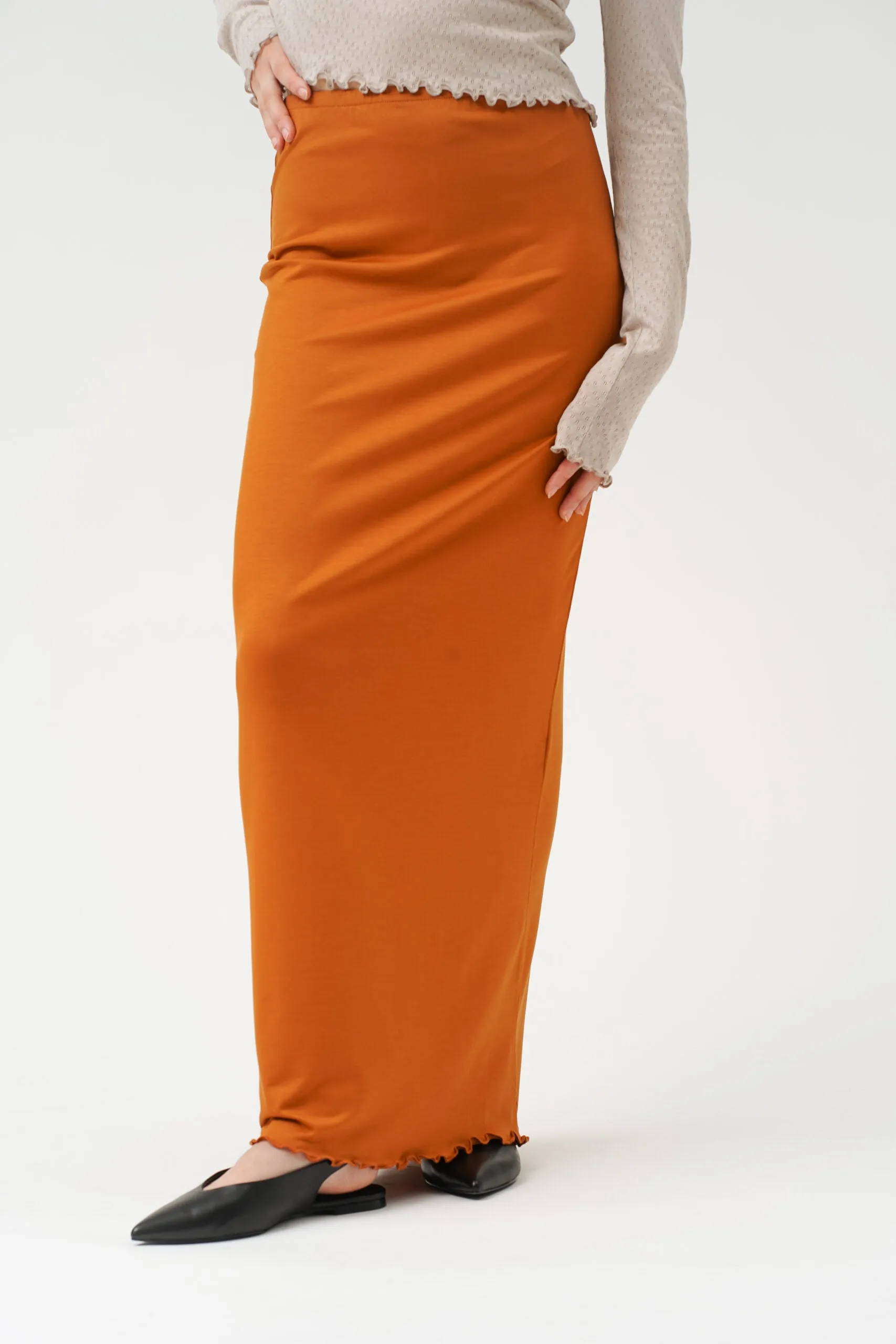 Mae Maxi Skirt Almond