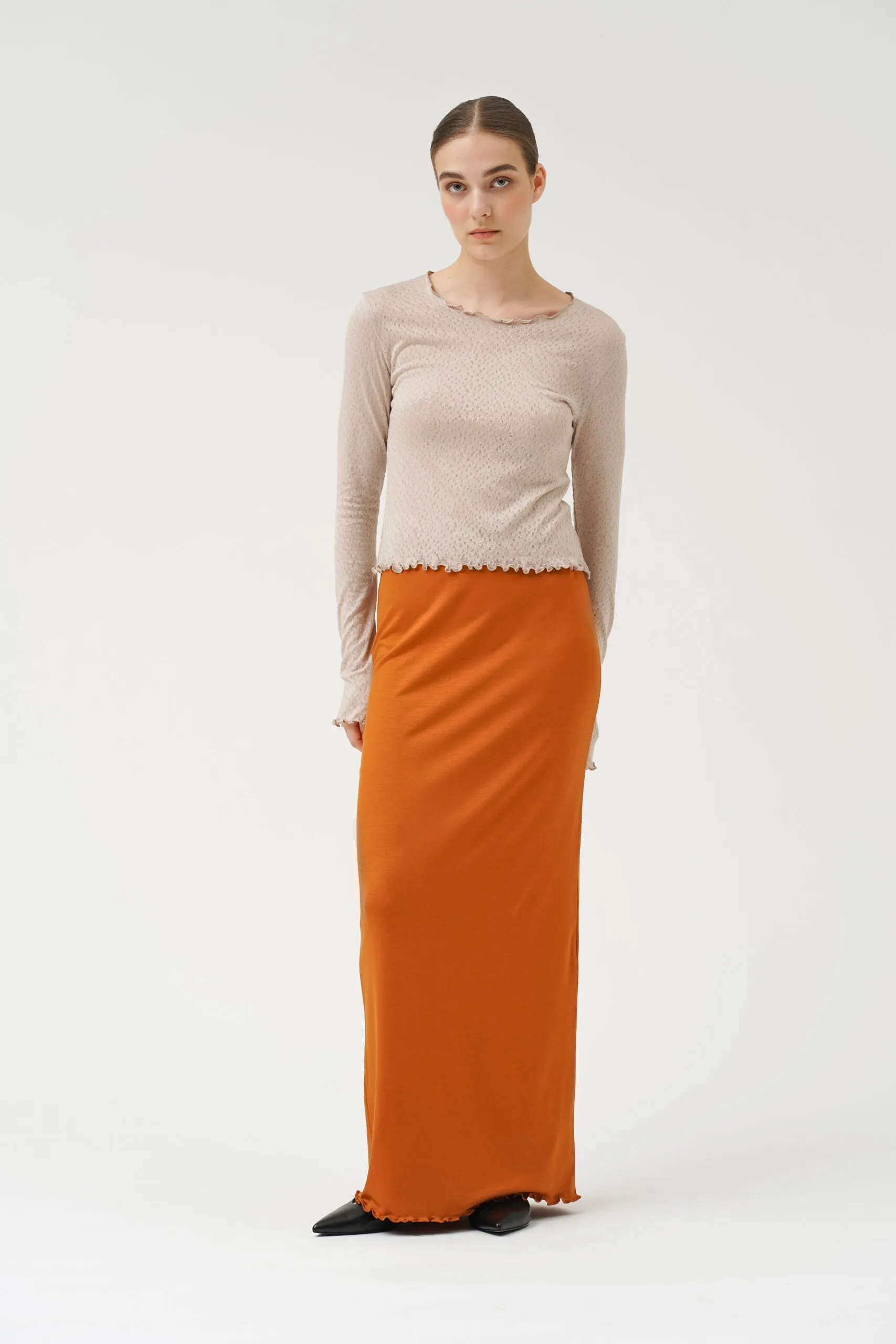 Mae Maxi Skirt Almond