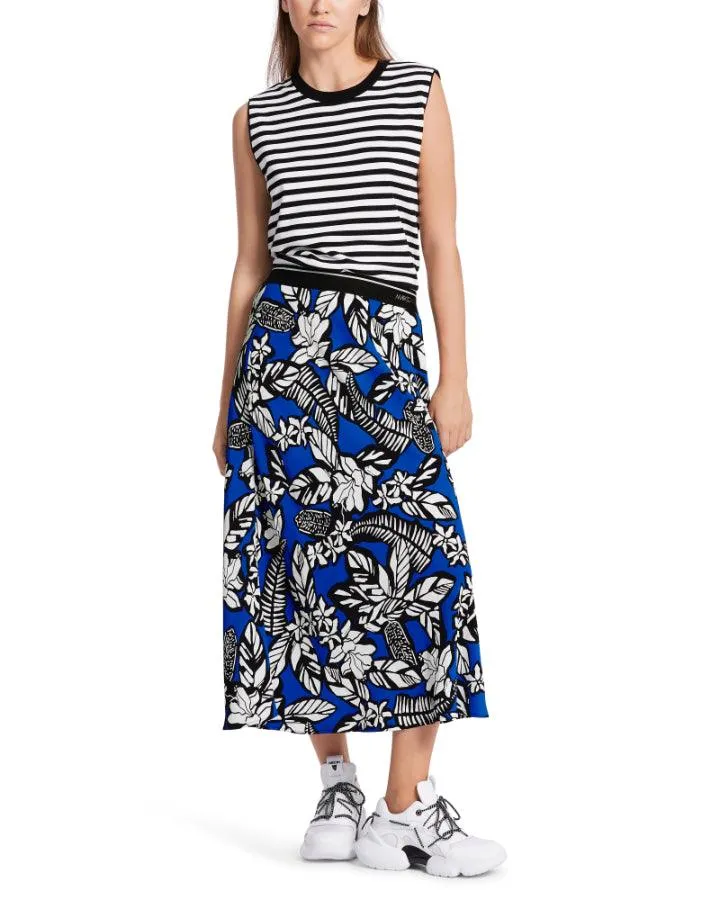 Marc Cain All Over Floral Pattern Flared Skirt