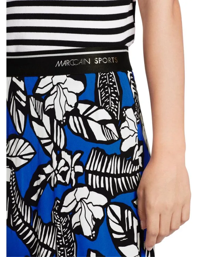 Marc Cain All Over Floral Pattern Flared Skirt