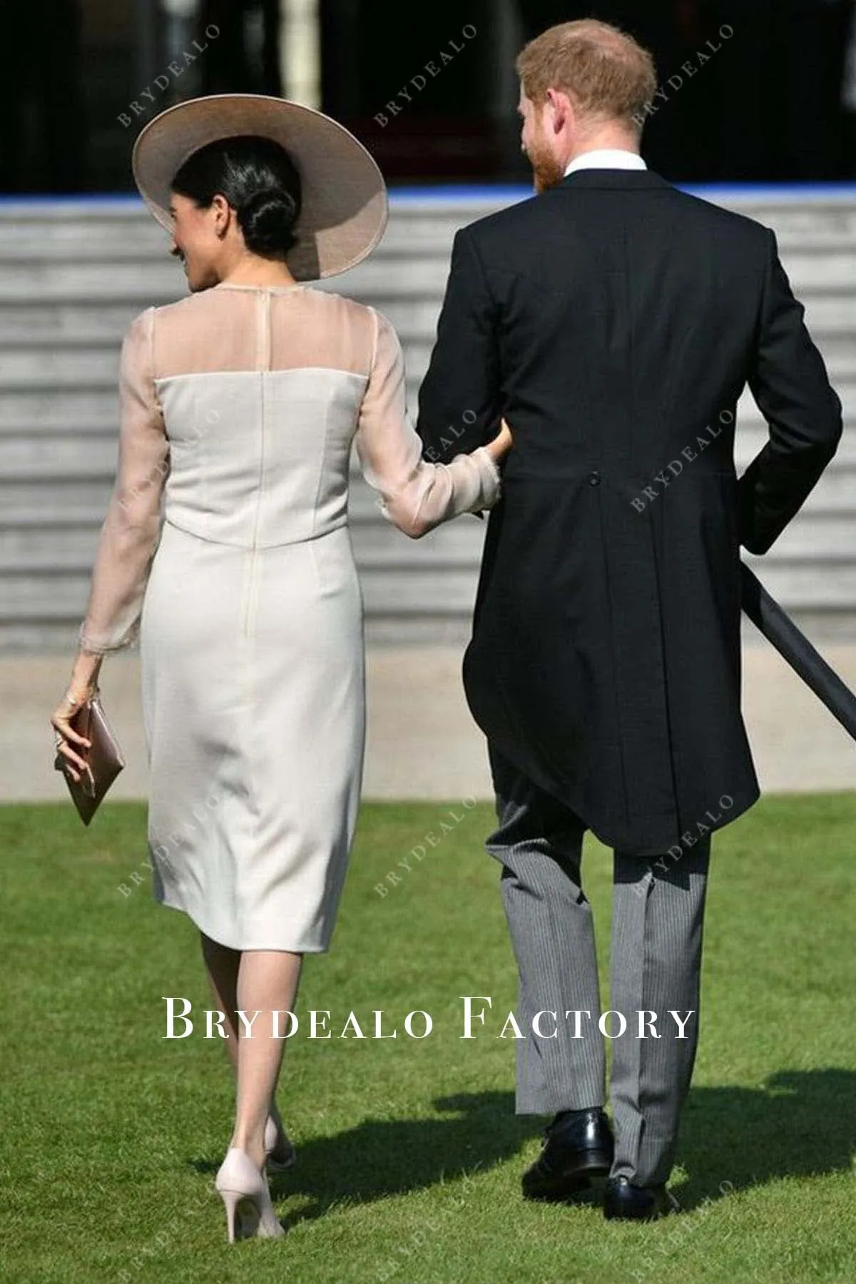 Meghan Markle 2018 Tea Length Wedding Guest Dress