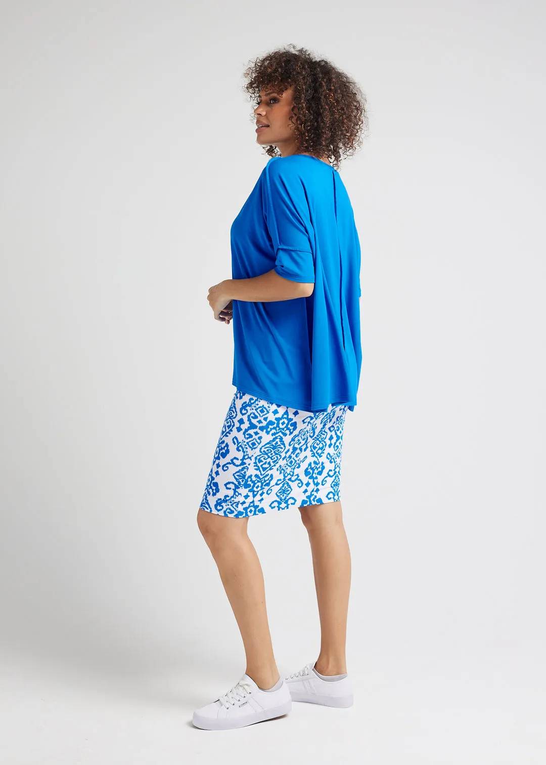 MIDI WHITNEY SKIRT - IKAT PRINT