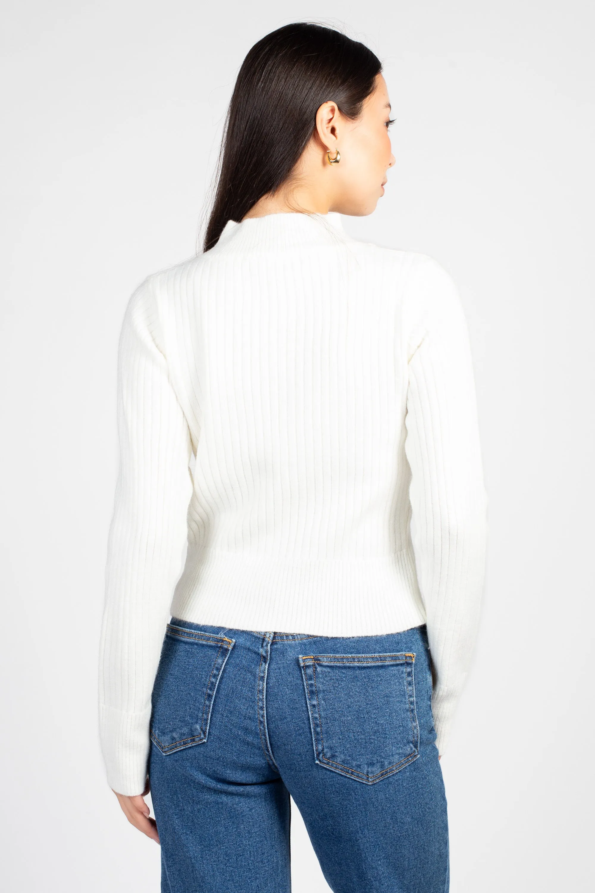 Mindy Cut Out Ribbed Sweater