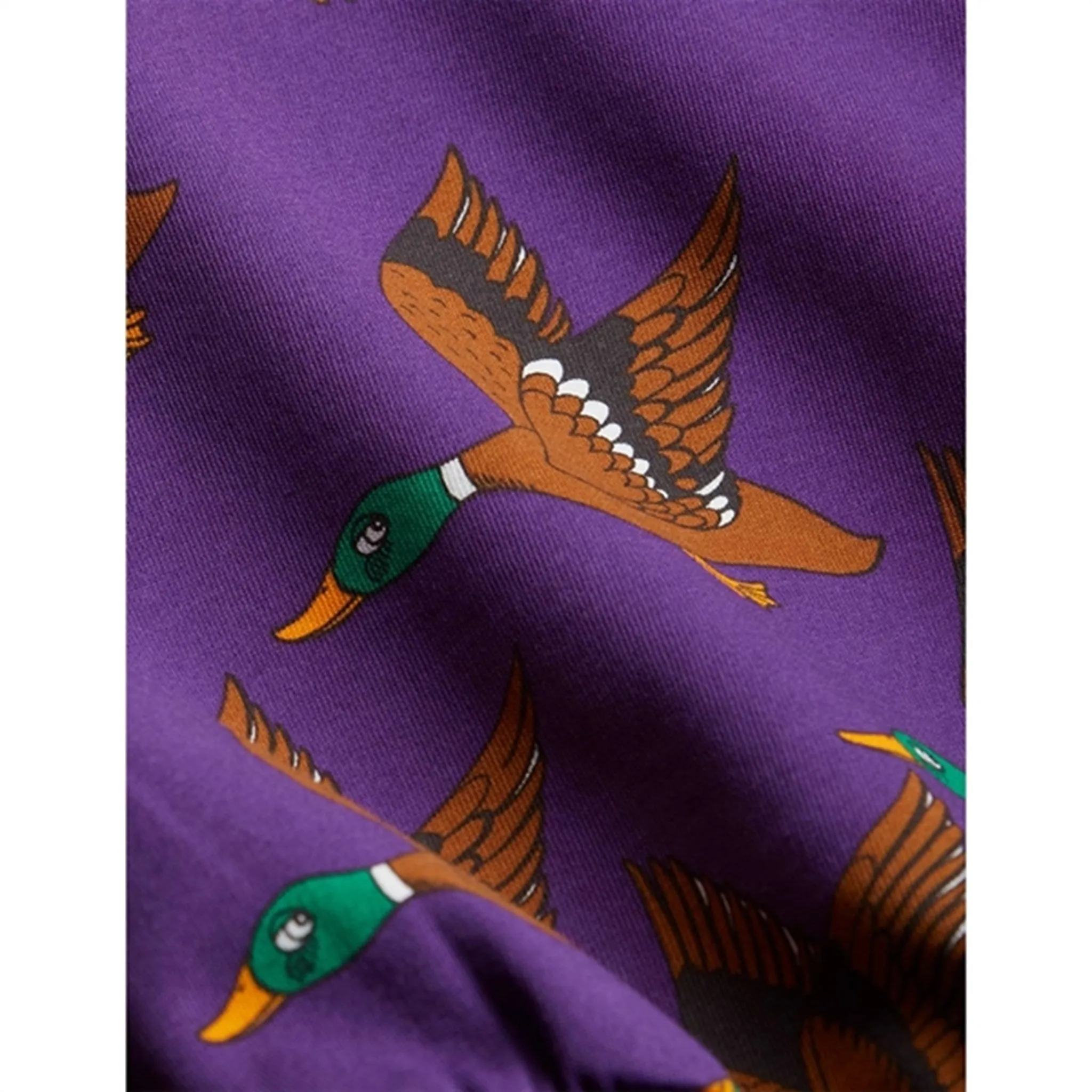 Mini Rodini Ducks Aop Zip Hoodie Purple