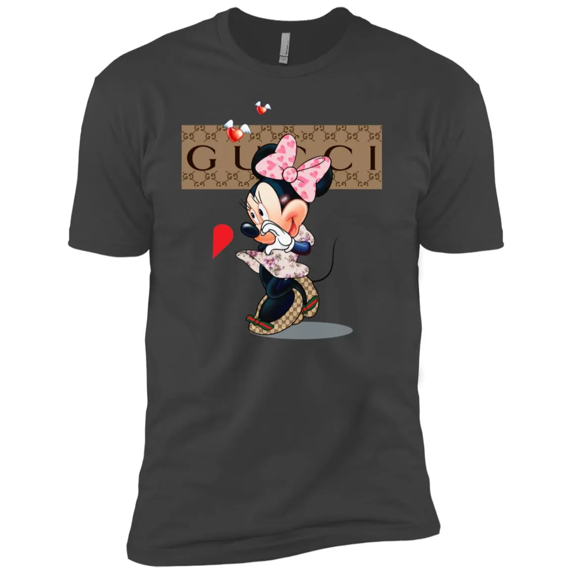 Minnie Mouse Love Couple T-shirt Valentine's Day T-shirt Men Short Sleeve T-Shirt