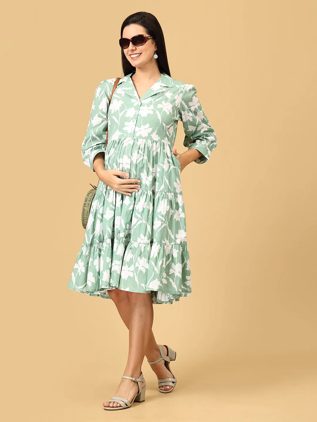 Mint-ique Chic Maternity and Nursing Dress