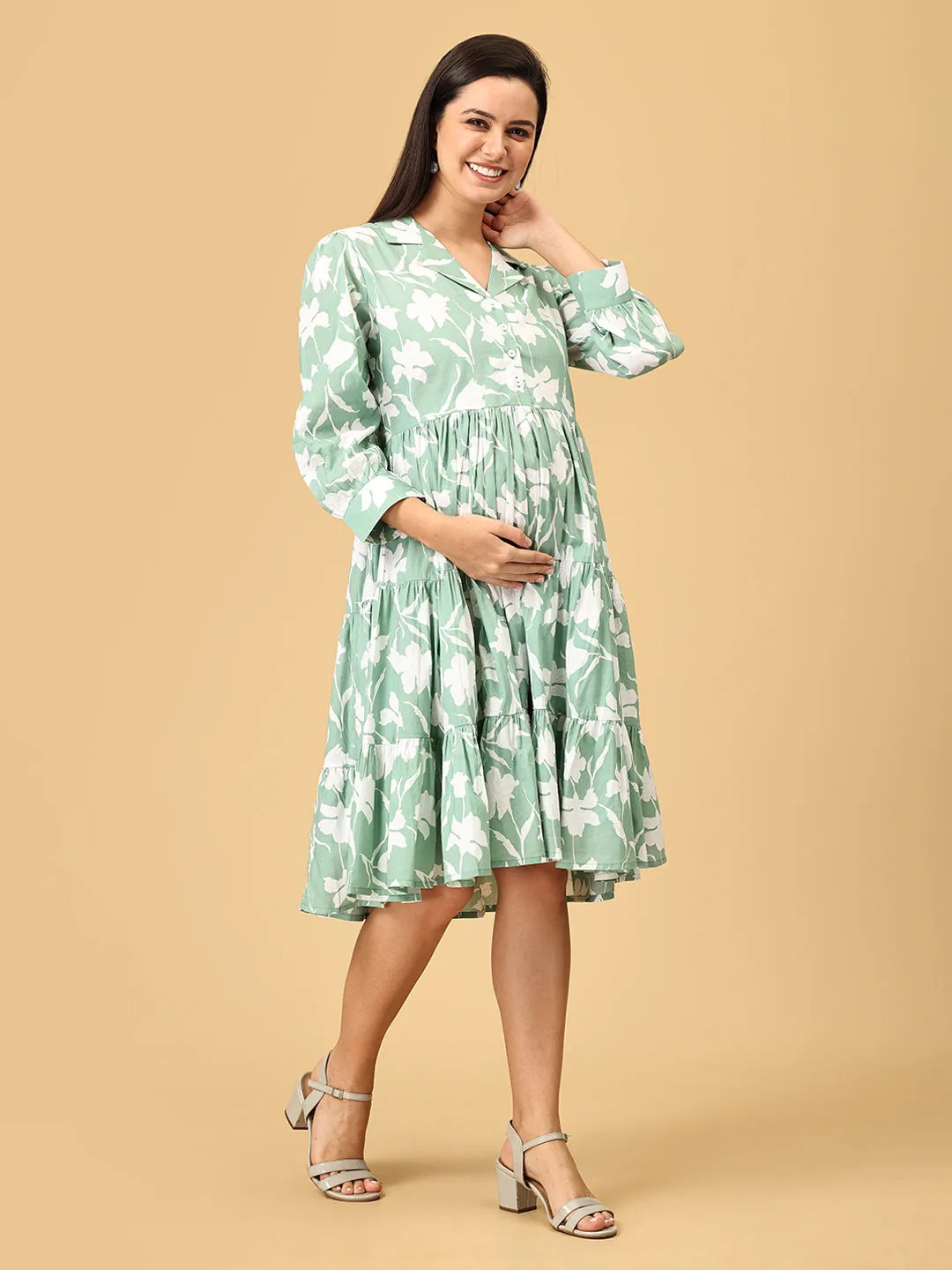 Mint-ique Chic Maternity and Nursing Dress