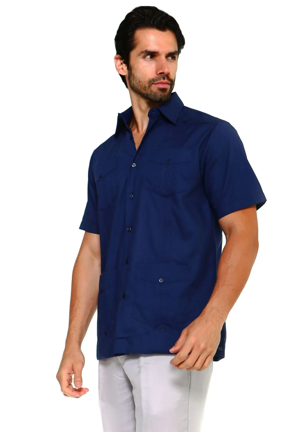 Mojito Collection Big Size Men's Traditional Guayabera Shirt Premium 100% Linen Short Sleeve 3X-8X