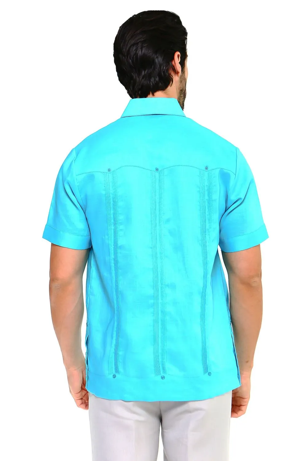 Mojito Collection Big Size Men's Traditional Guayabera Shirt Premium 100% Linen Short Sleeve 3X-8X