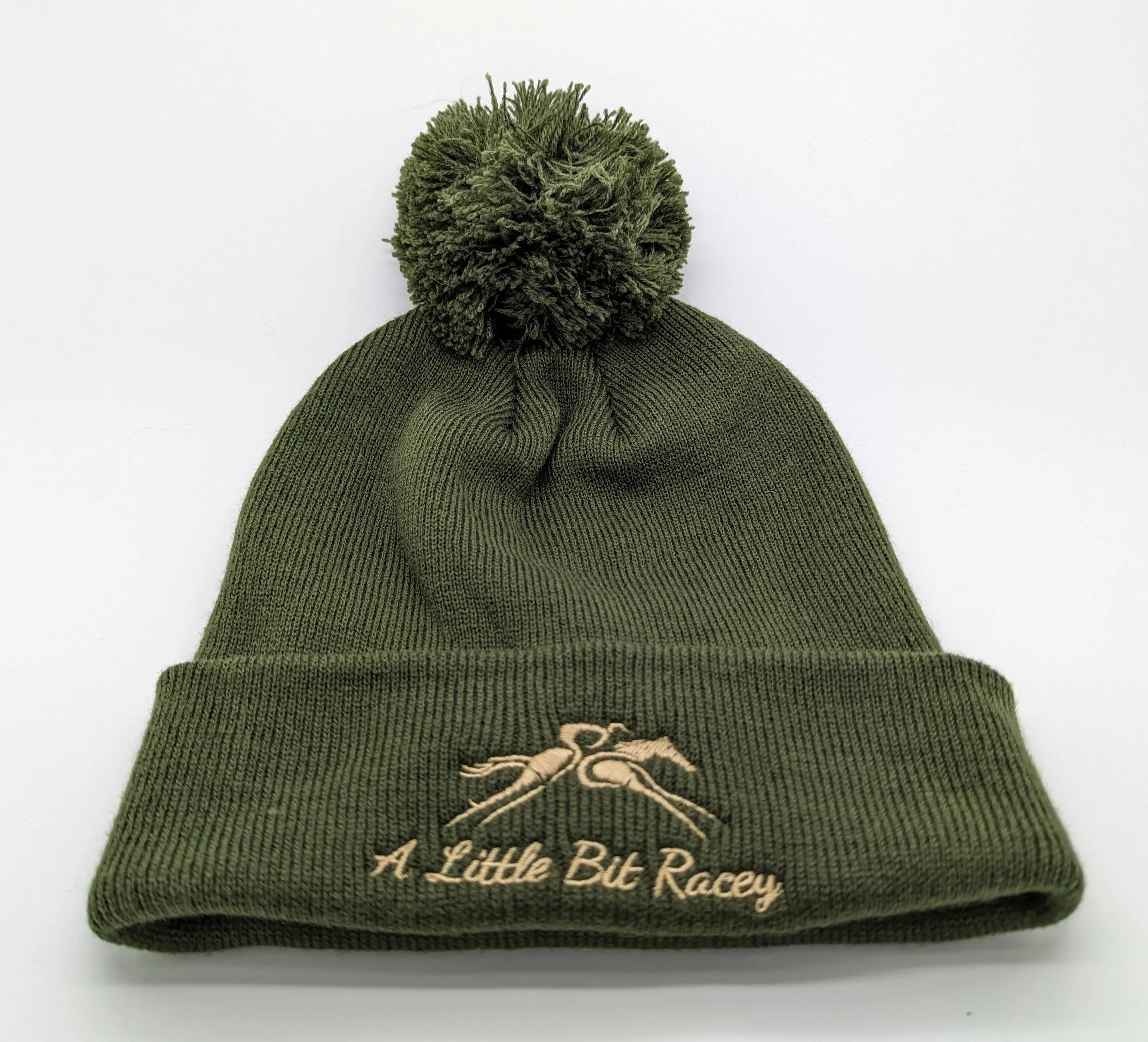 Moss Green Bobble Hat - A Little Bit Racey