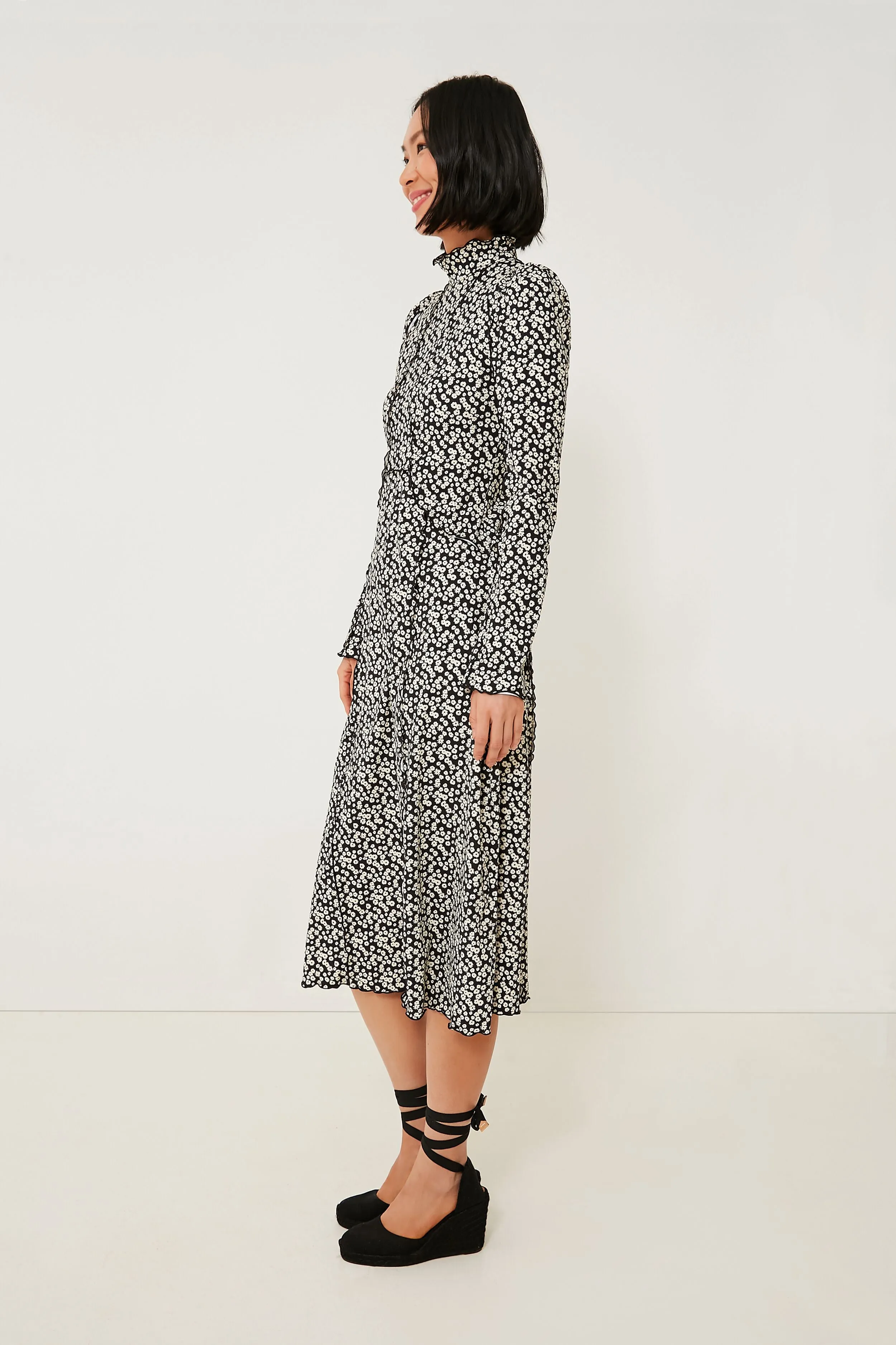 Multi Della Print Long Sleeve Dress