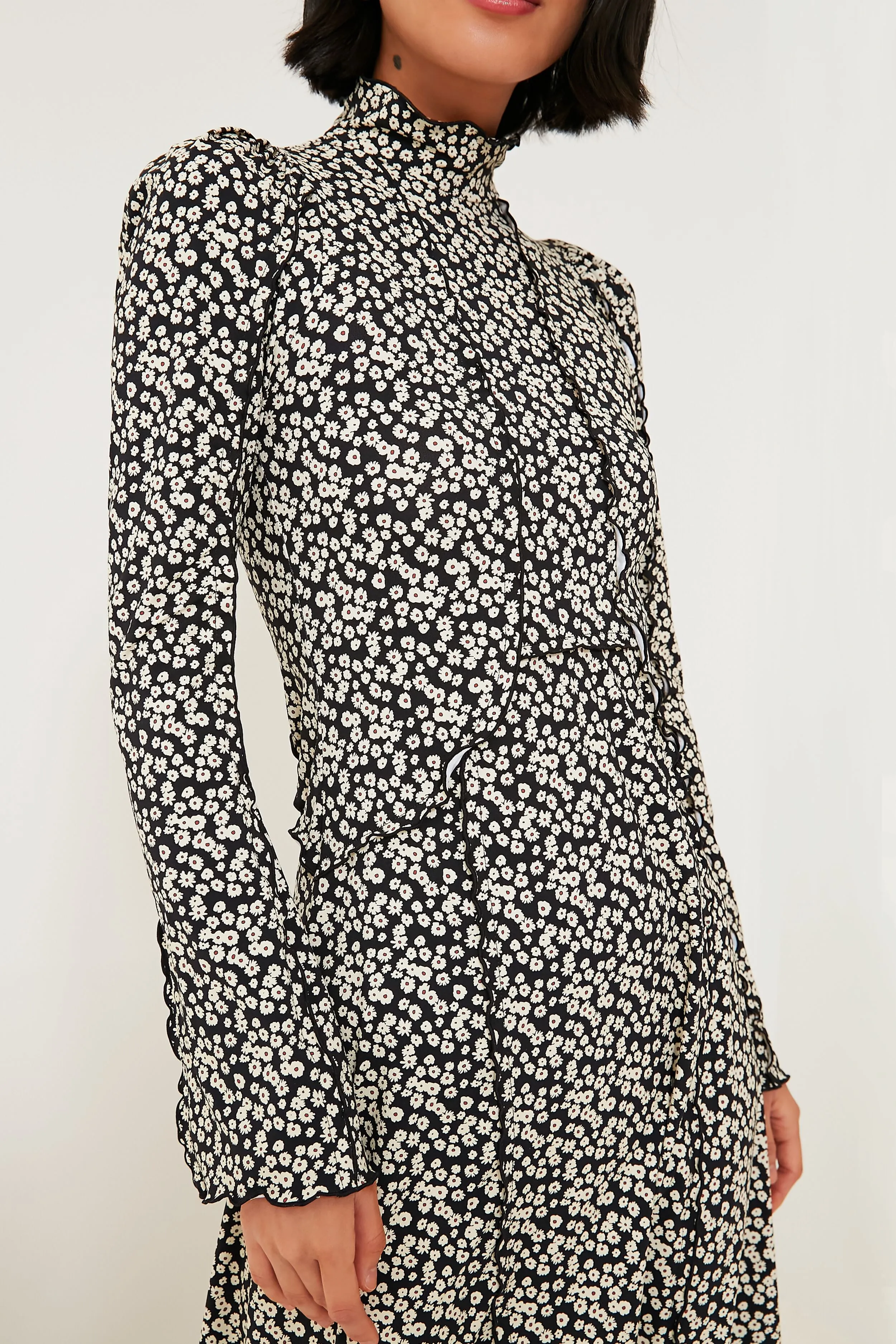 Multi Della Print Long Sleeve Dress