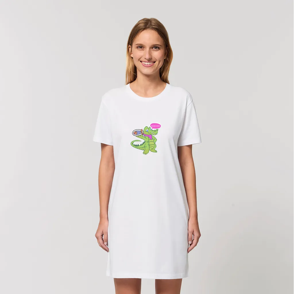 Munchies the Crocodile Organic T-Shirt Dress