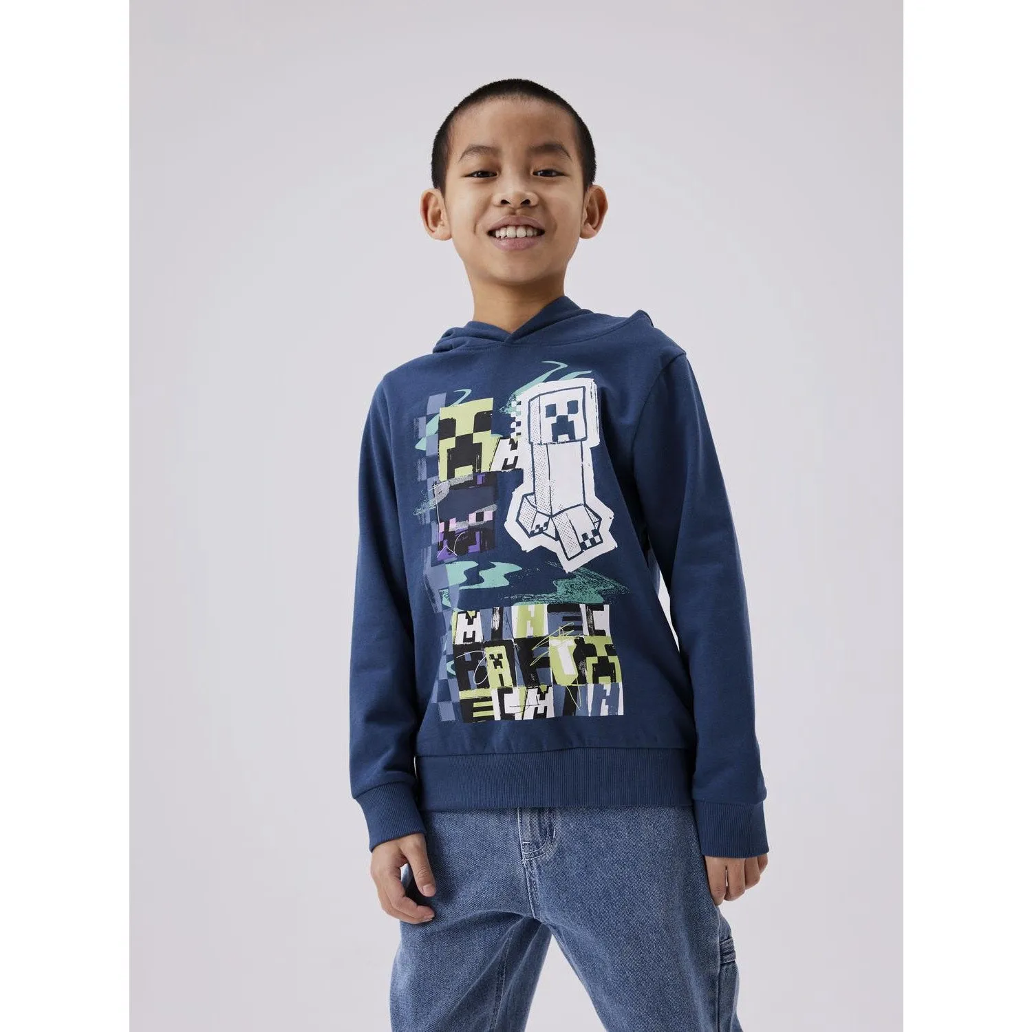 Name It Dark Denim Jiro Minecraft Sweatshirt Noos