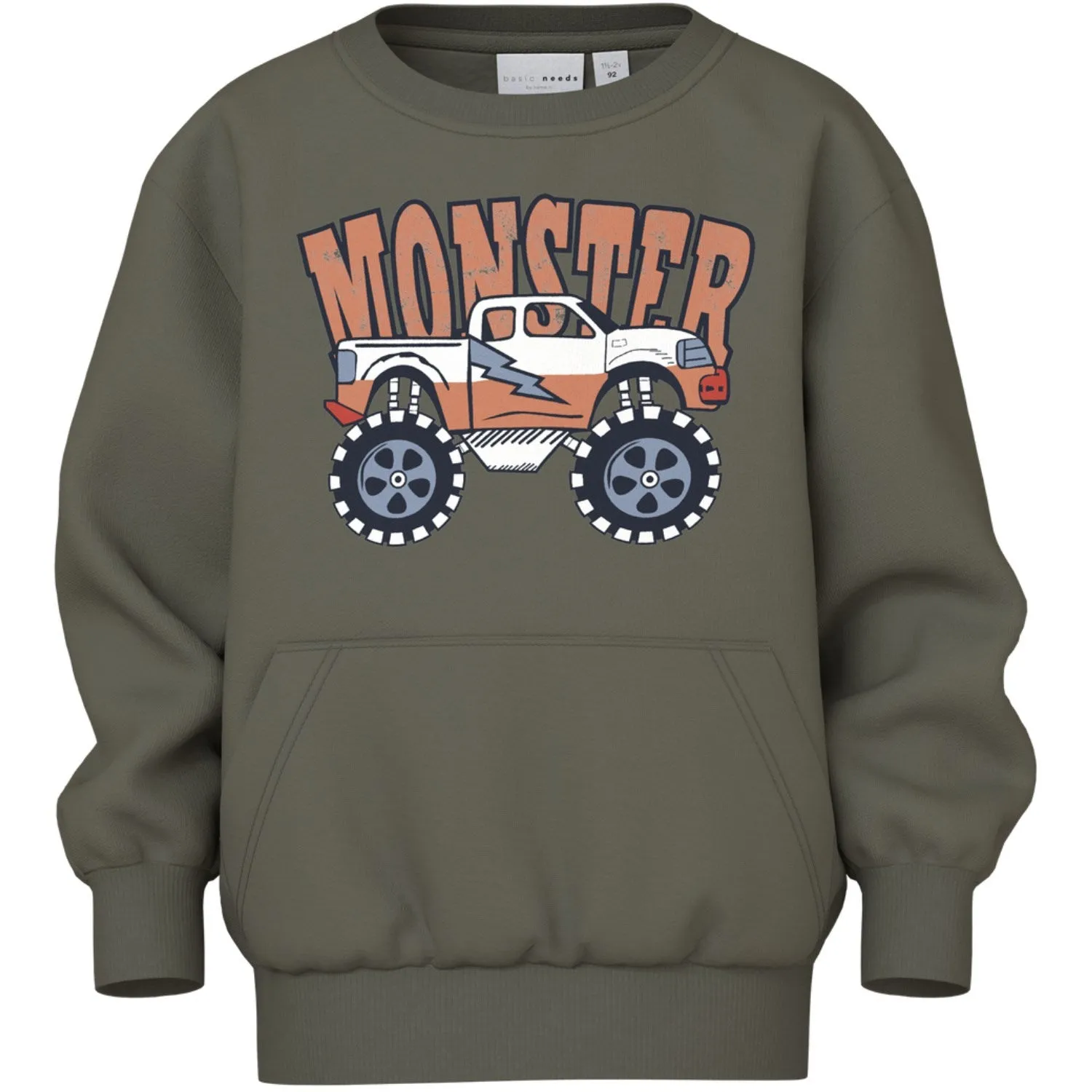 Name It Tea Leaf Monster Truck Vugo Sweatshirt