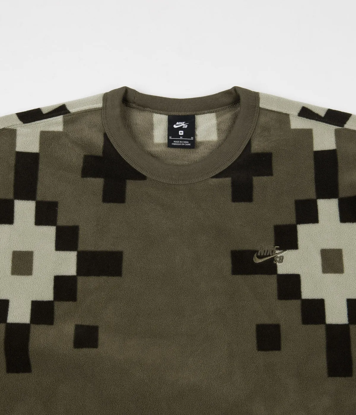 Nike SB Icon Nomad Crewneck Sweatshirt - Medium Olive / Medium Olive / Medium Olive