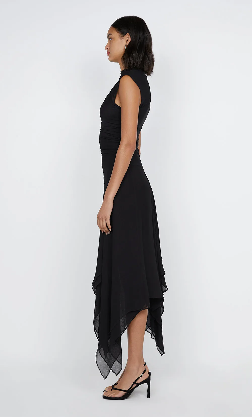 NOEMI ASYM DRESS - BLACK