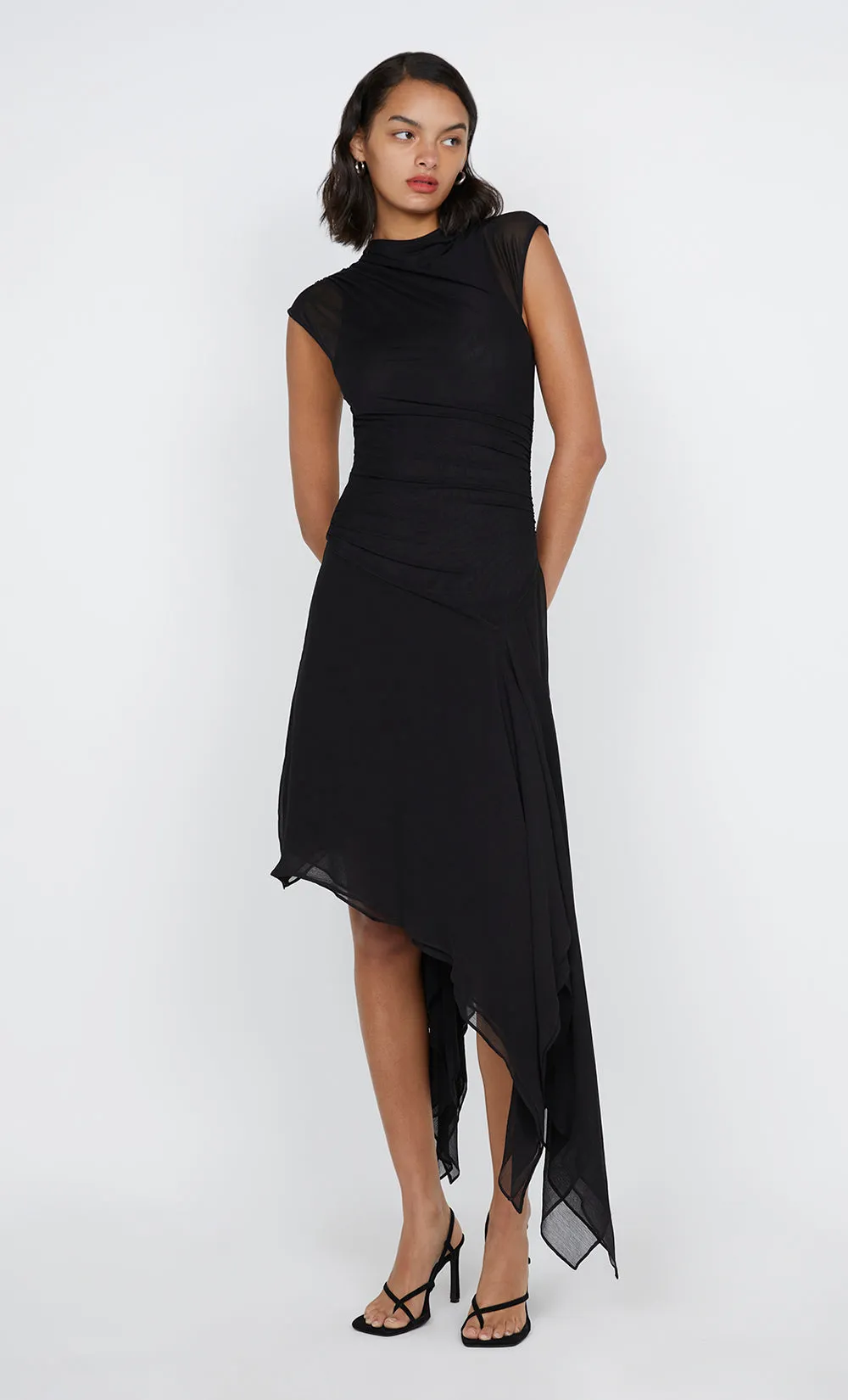 NOEMI ASYM DRESS - BLACK