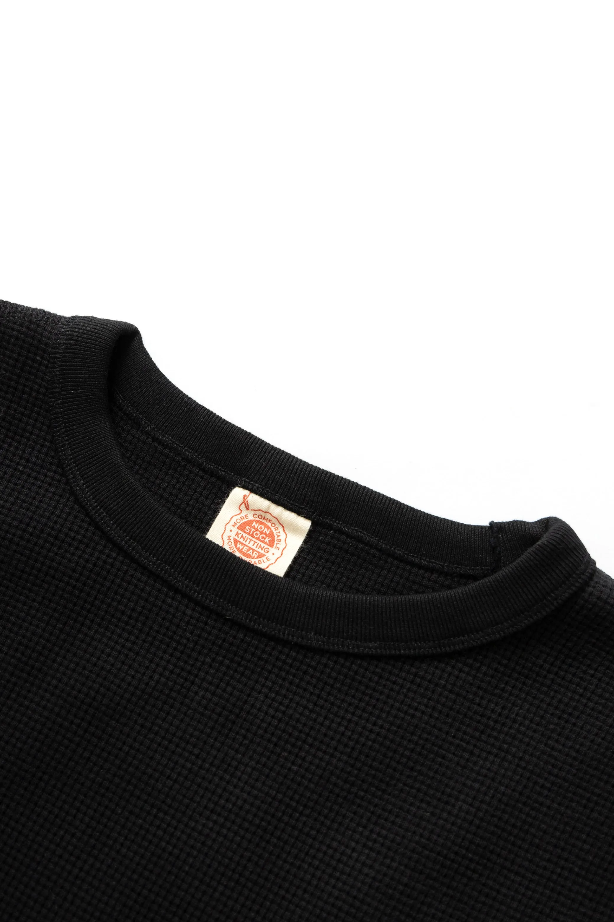 Non Stock MFG - Thermal Waffle Long Sleeve - Black