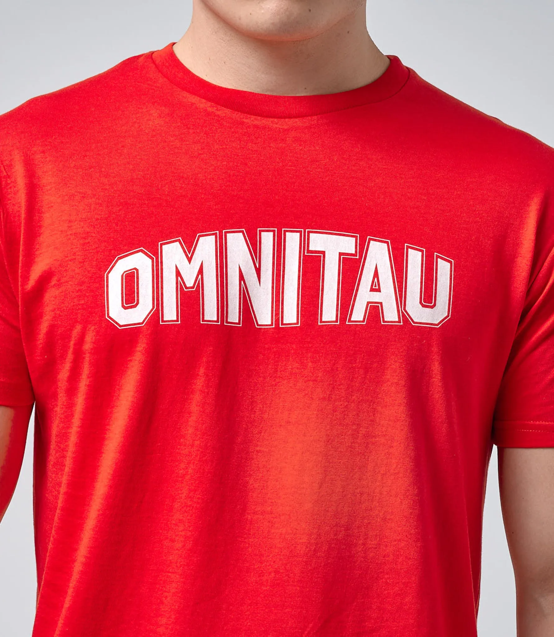 Omnitau Men's Drive Organic Cotton Outfitter Crew Neck T-Shirt - Red