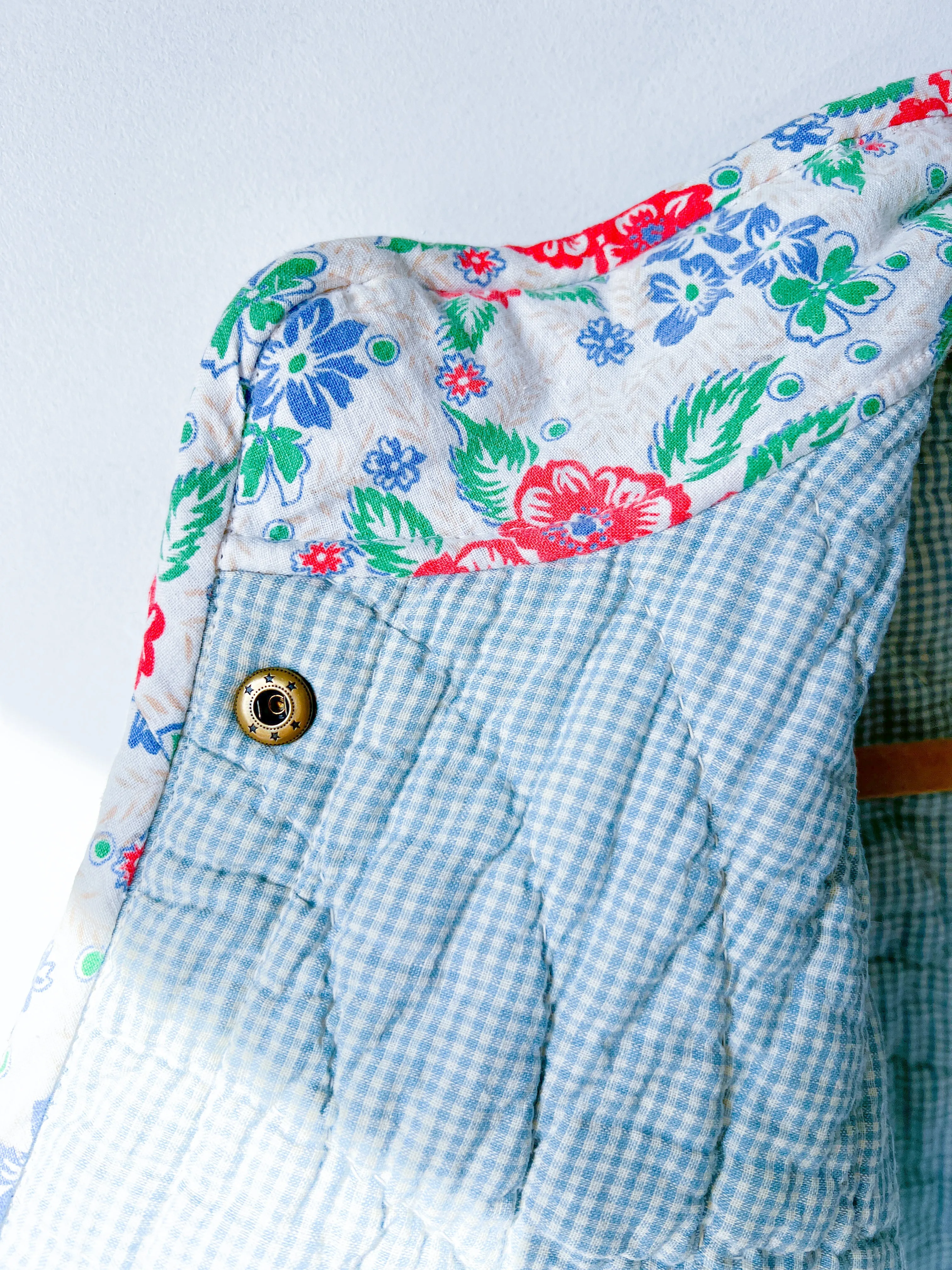 One-of-a-Kind: Patchwork Blues Flora Jacket (S)