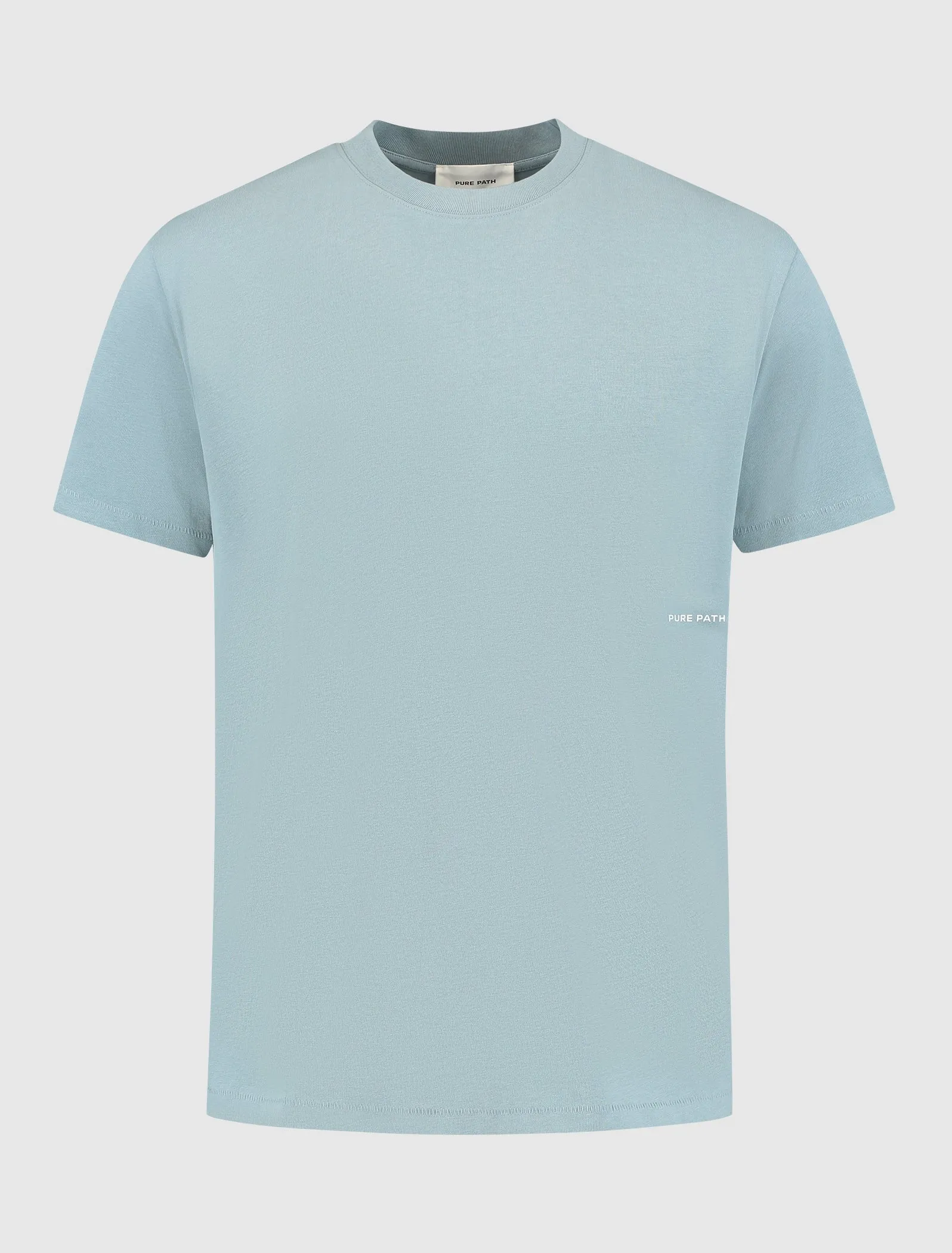 Organic Sideline Wordmark T-shirt | Blue Grey