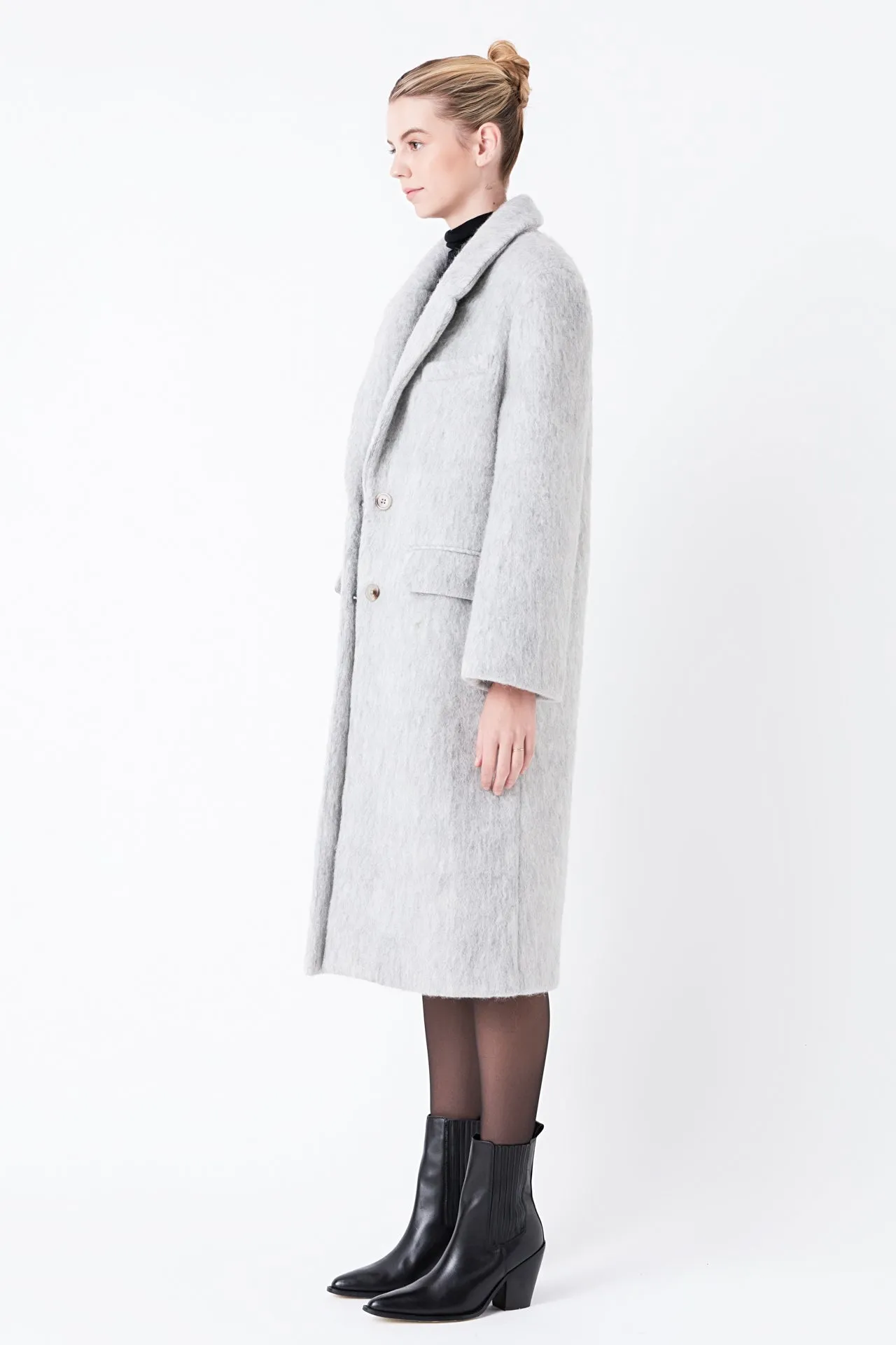 Oversize Single-breasted Long Coat