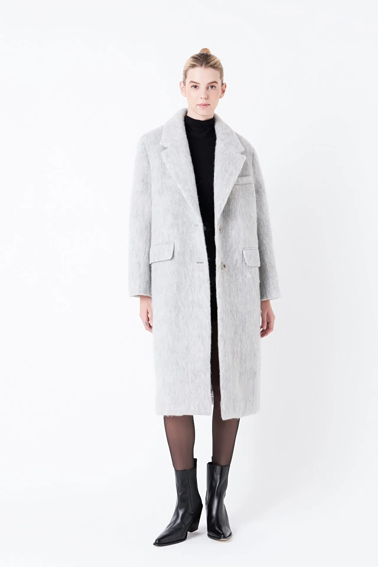 Oversize Single-breasted Long Coat