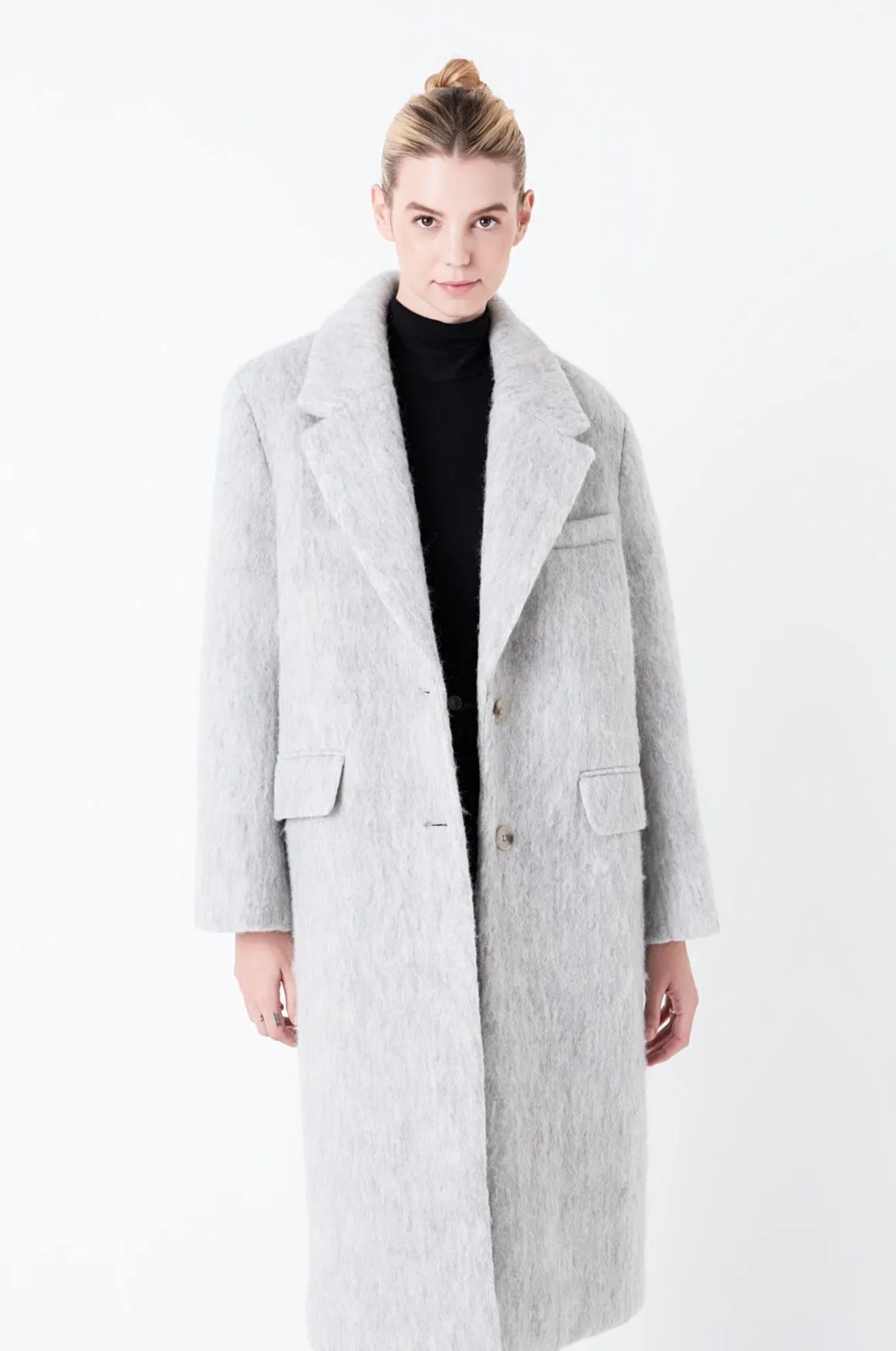 Oversize Single-breasted Long Coat