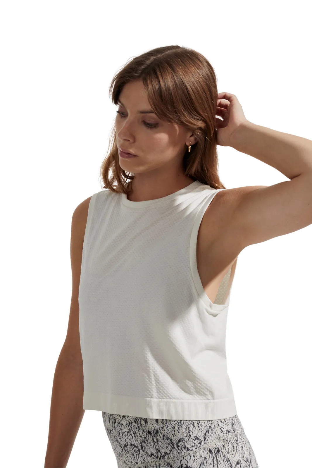 Page Seamless Crop Tank Snow White